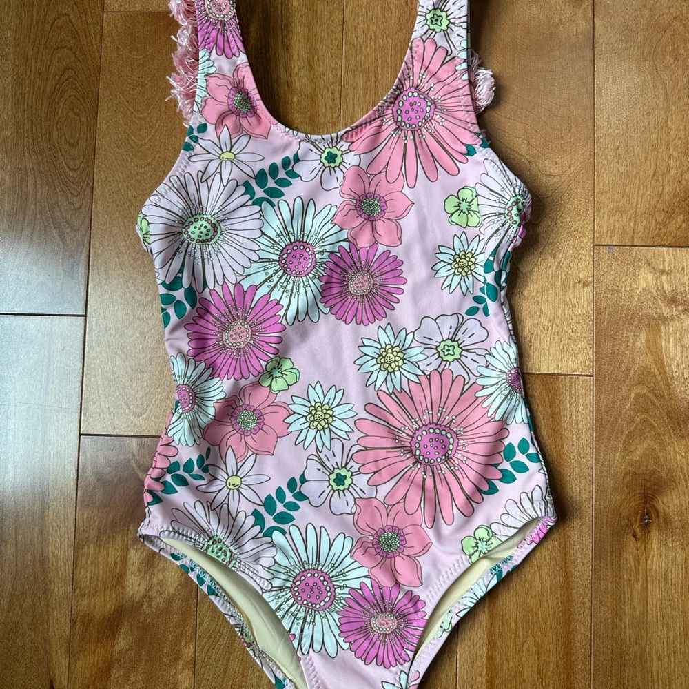 Shade Critters  Pink and Green Floral One Piece Swimwear